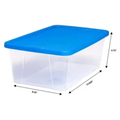 Homz Snaplock 6-Quart Plastic Multipurpose Stackable Storage Container Bins With Blue Latching Lid For Home And Office Organization, Clear (20 Pack) 9 Homz Snaplock 6-Quart Plastic Multipurpose Stackable Storage Container Bins With Blue Latching Lid For Home And Office Organization, Clear (20 Pack) -Baxton Studio Store GUEST 4d4681f8 060c 4b28 9eba 0076694c0f26