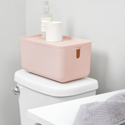 Cade Lidded Storage Bin Blush - IDESIGN 3 Cade Lidded Storage Bin Blush - IDESIGN