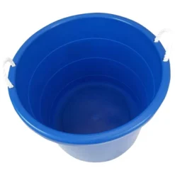 Homz Multipurpose 18 Gallon Plastic Open-Top Storage Round Utility Tub With Rope Handles For Indoor Or Outdoor Home Organization, Blue (3 Pack) 8 Homz Multipurpose 18 Gallon Plastic Open-Top Storage Round Utility Tub With Rope Handles For Indoor Or Outdoor Home Organization, Blue (3 Pack) -Baxton Studio Store GUEST 4df8a4bc d145 4981 bb4f e7b696d53513
