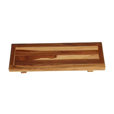 29"x2" Eleganto Teak Wood Bathtub Storage Caddy Natural - EcoDecors 8 29"x2" Eleganto Teak Wood Bathtub Storage Caddy Natural - EcoDecors - Image 6