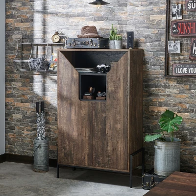 Vargo Storage Cabinet Reclaimed Oak - HOMES: Inside + Out 4 Vargo Storage Cabinet Reclaimed Oak - HOMES: Inside + Out - Image 2