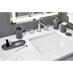4pc Cade Bath Accessories Set Charcoal - IDESIGN 9 4pc Cade Bath Accessories Set Charcoal - IDESIGN -Baxton Studio Store GUEST 508b65b2 8c2f 48bd 8c6a 240b87981d07