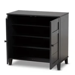Shelf Wood Shoe Storage Cabinet Glidden Finished Dark Gray - Baxton Studio -Baxton Studio Store GUEST 50e9519f 8a1b 4fb8 b0ff 246bfc89aed4