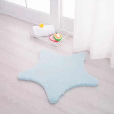 29"x30" Cosmic Star Shaped Bath Mat - Freshmint Kids 3 29"x30" Cosmic Star Shaped Bath Mat - Freshmint Kids