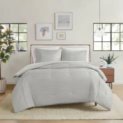 Beautyrest Apollo Striped Seersucker Oversized Comforter Set