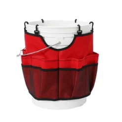 Household Essentials Bucket Caddy Red/Black -Baxton Studio Store GUEST 515f2498 78a2 4e35 96a1 ff757a8c5ad7