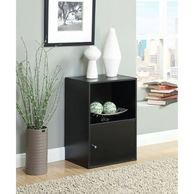 23.5" 1 Door Cabinet Black - Breighton Home 3 23.5" 1 Door Cabinet Black - Breighton Home