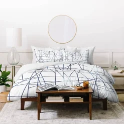 Architecture Indigo Gabriela Fuente Duvet Cover Set White/Blue - Deny Designs 8 Architecture Indigo Gabriela Fuente Duvet Cover Set White/Blue - Deny Designs -Baxton Studio Store GUEST 52343961 e253 452b b0c9 cbbd95f8c94a