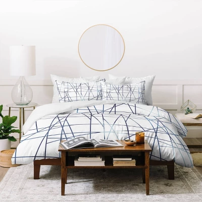 Architecture Indigo Gabriela Fuente Duvet Cover Set White/Blue - Deny Designs 5 Architecture Indigo Gabriela Fuente Duvet Cover Set White/Blue - Deny Designs - Image 3