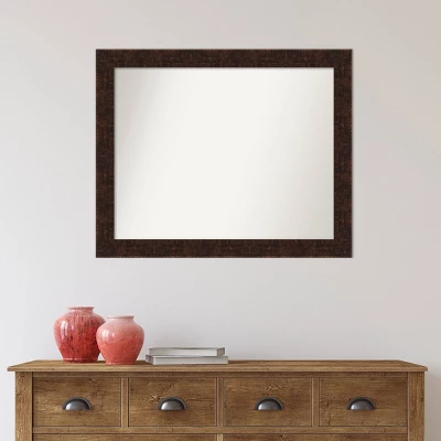 32" X 26" Non-Beveled William Mottled Bronze Narrow Bathroom Wall Mirror - Amanti Art 7 32" X 26" Non-Beveled William Mottled Bronze Narrow Bathroom Wall Mirror - Amanti Art - Image 5