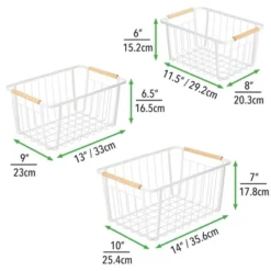 MDesign Metal Garage, Home Storage Organizer Basket - Set Of 3 -Baxton Studio Store GUEST 539bdf9f f101 4121 bfa3 78463de25247