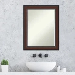 Amanti Art Harvard Walnut Petite Bevel Bathroom Wall Mirror 28.5 X 22.5 In. 11 Amanti Art Harvard Walnut Petite Bevel Bathroom Wall Mirror 28.5 X 22.5 In. -Baxton Studio Store GUEST 53feb241 1dce 4b5d a926 bc965c209960