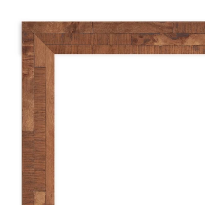 21" X 27" Non-Beveled Fresco Wood Bathroom Wall Mirror Light Pecan Brown - Amanti Art 4 21" X 27" Non-Beveled Fresco Wood Bathroom Wall Mirror Light Pecan Brown - Amanti Art - Image 2