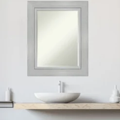 Amanti Art Romano Silver Petite Bevel Wood Bathroom Wall Mirror 31.25 X 25.25 In. 15 Amanti Art Romano Silver Petite Bevel Wood Bathroom Wall Mirror 31.25 X 25.25 In. -Baxton Studio Store GUEST 5585f410 9001 44cc 86b6 56677e04b421