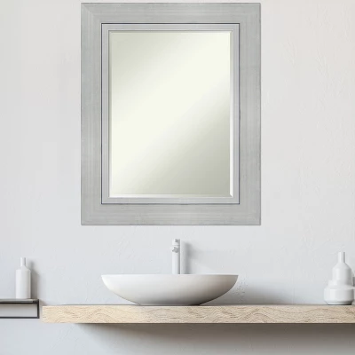 Amanti Art Romano Silver Petite Bevel Wood Bathroom Wall Mirror 31.25 X 25.25 In. 9 Amanti Art Romano Silver Petite Bevel Wood Bathroom Wall Mirror 31.25 X 25.25 In. - Image 7