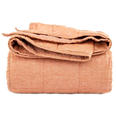 French Linen Box Stitch Quilt & Sham Set | BOKSER HOME 4 French Linen Box Stitch Quilt & Sham Set | BOKSER HOME - Image 2