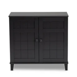 Shelf Wood Shoe Storage Cabinet Glidden Finished Dark Gray - Baxton Studio -Baxton Studio Store GUEST 58afff2e ddc6 4ce7 93c6 5782ee35bf16
