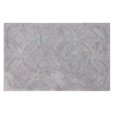 Arch Bath Rug Cotton Non-Skid Back Silver By Knightsbridge 5 Arch Bath Rug Cotton Non-Skid Back Silver By Knightsbridge - Image 3