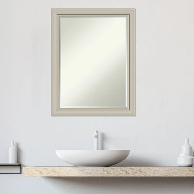 Amanti Art Romano Silver Narrow Petite Bevel Wood Bathroom Wall Mirror 27.75 X 21.75 In. 10 Amanti Art Romano Silver Narrow Petite Bevel Wood Bathroom Wall Mirror 27.75 X 21.75 In. - Image 8