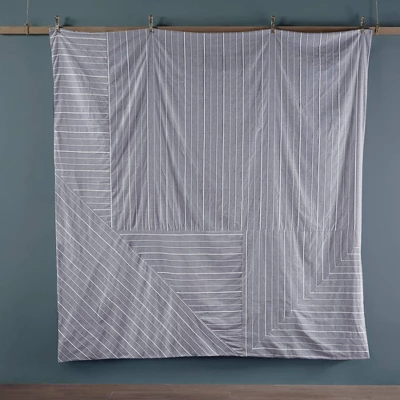 Bryce Full/Queen 5pc Cotton Rich Chambray Duvet Cover Set Indigo 15 Bryce Full/Queen 5pc Cotton Rich Chambray Duvet Cover Set Indigo - Image 13