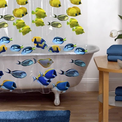 Assorted Fish PEVA Shower Curtain - Zenna Home 5 Assorted Fish PEVA Shower Curtain - Zenna Home - Image 3