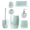 WHOLE HOUSEWARES Bathroom Accessory Set, 4-Piece Decorative Glass, Turquoise 1 WHOLE HOUSEWARES Bathroom Accessory Set, 4-Piece Decorative Glass, Turquoise -Baxton Studio Store GUEST 5b9e64f8 fc48 4f12 a353 a6032eb6fdfd