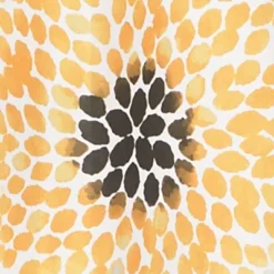 Blossom Shower Curtain Yellow/Gray - Moda At Home