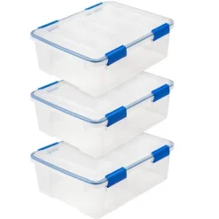 IRIS USA WEATHERPRO Plastic Storage Box With Durable Lid And Seal And Secure Latching Buckles -Baxton Studio Store GUEST 5be9878b 269c 42f3 b613 76c1792d4c3a