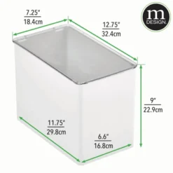 MDesign Storage Bin With Lid For Bathroom, Vanity, 4 Pack -Baxton Studio Store GUEST 5c36b6b3 e696 4162 8238 3015d8b81bb0