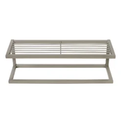 Honey-Can-Do Steel Bathroom Slatted Shelf With Towel Bar Gray 8 Honey-Can-Do Steel Bathroom Slatted Shelf With Towel Bar Gray -Baxton Studio Store GUEST 5c84249c 8c9d 4869 913a b9b0ad2baad0