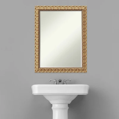 Amanti Art Florentine Gold Petite Bevel Wood Bathroom Wall Mirror 27.5 X 21.5 In. 7 Amanti Art Florentine Gold Petite Bevel Wood Bathroom Wall Mirror 27.5 X 21.5 In. - Image 5