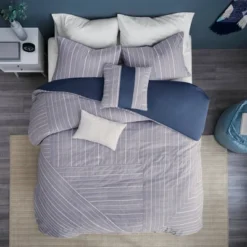Bryce Full/Queen 5pc Cotton Rich Chambray Duvet Cover Set Indigo 16 Bryce Full/Queen 5pc Cotton Rich Chambray Duvet Cover Set Indigo -Baxton Studio Store GUEST 5cd87eb7 838c 4d85 9c70 d138caf60b75