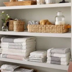 3 Compartment Woven Tank Tray With Leather Handles Beige - Hearth & Hand™ With Magnolia -Baxton Studio Store GUEST 5d461430 3234 4cec add0 326ae5dc41b1