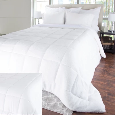 Oversized Reversible Down Alt Comforter With Sherpa - Yorkshire Home® 3 Oversized Reversible Down Alt Comforter With Sherpa - Yorkshire Home®