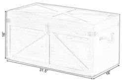 Vintiquewise Vintiquewise Brown Large Wooden Lockable Trunk Farmhouse Style Rustic Design Lined Storage Chest With Rope Handles 8 Vintiquewise Vintiquewise Brown Large Wooden Lockable Trunk Farmhouse Style Rustic Design Lined Storage Chest With Rope Handles -Baxton Studio Store GUEST 5d72109a c181 40f1 a090 6ffe199dc4fa