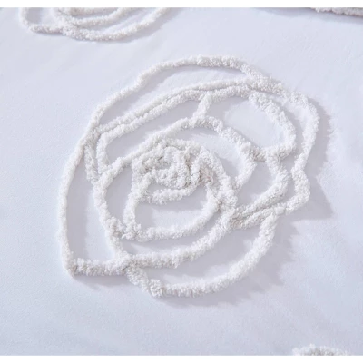 Rambling Rose Duvet Cover Set Snow White - Betseyville 5 Rambling Rose Duvet Cover Set Snow White - Betseyville - Image 3