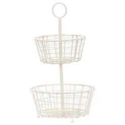 Metal Two Tier Decorative Storage Basket - Foreside Home & Garden -Baxton Studio Store GUEST 60335b5d af76 496b 8667 1234751ec91f