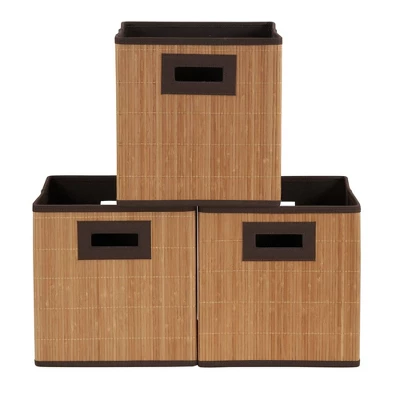 Household Essentials Set Of 3 Bamboo Bins 5 Household Essentials Set Of 3 Bamboo Bins - Image 3
