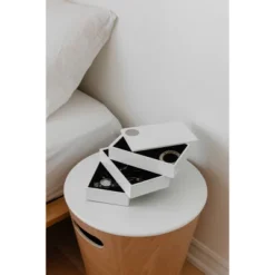 Spindle Jewelry Storage Box White - Umbra -Baxton Studio Store GUEST 6169fae7 8995 4f68 8d0b 86393ee361c7