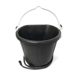 Farm Innovators FB-15R 18 Quart Flat Back Heated Bucket With Guard, Built In Thermostat, And Resists Cold Down To -35 Degrees F, 90 Watt (3 Pack)