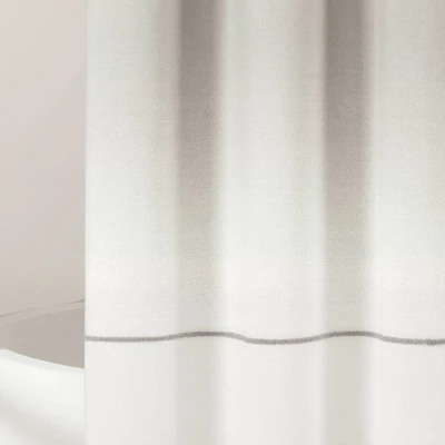 Ombre Embroidery Tassel Yarn Dyed Cotton Shower Curtain - Lush Décor 4 Ombre Embroidery Tassel Yarn Dyed Cotton Shower Curtain - Lush Décor - Image 2