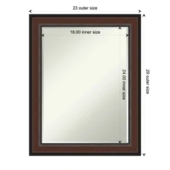 Amanti Art Harvard Walnut Petite Bevel Bathroom Wall Mirror 28.5 X 22.5 In. 10 Amanti Art Harvard Walnut Petite Bevel Bathroom Wall Mirror 28.5 X 22.5 In. -Baxton Studio Store GUEST 62bde567 0f7e 4ea0 af8b c31e2359689d