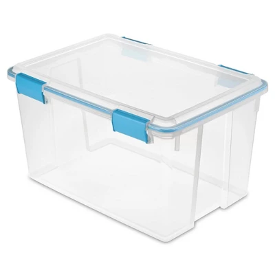Sterilite 54 Quart Clear Plastic Stackable Storage Container Box Bin With Air Tight Gasket Seal Latching Lid Long Term Organizing Solution 8 Sterilite 54 Quart Clear Plastic Stackable Storage Container Box Bin With Air Tight Gasket Seal Latching Lid Long Term Organizing Solution - Image 6