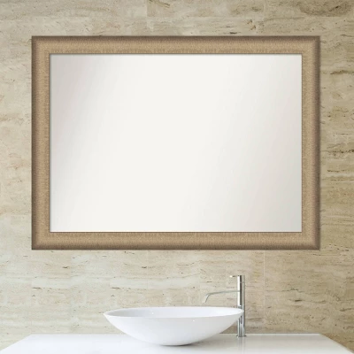 43" X 32" Non-Beveled Elegant Bathroom Wall Mirror Brushed Bronze - Amanti Art 7 43" X 32" Non-Beveled Elegant Bathroom Wall Mirror Brushed Bronze - Amanti Art - Image 5