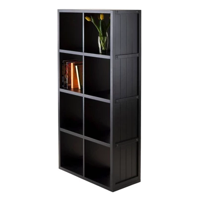 40.08" 9pc Timothy Set Storage Shelf 4X2 With Baskets Black - Winsome 5 40.08" 9pc Timothy Set Storage Shelf 4X2 With Baskets Black - Winsome - Image 3