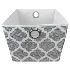 Home Basics Arabesque Large Non-Woven Open Storage Tote, Grey 11 Home Basics Arabesque Large Non-Woven Open Storage Tote, Grey -Baxton Studio Store GUEST 63a2bee4 7c51 49b7 bfcd c95e232635aa