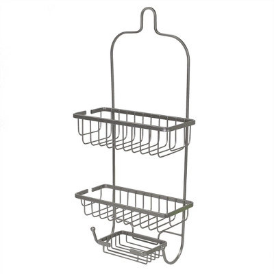 Home Basics Heavy Weight Satin Nickel Shower Caddy 4 Home Basics Heavy Weight Satin Nickel Shower Caddy - Image 2