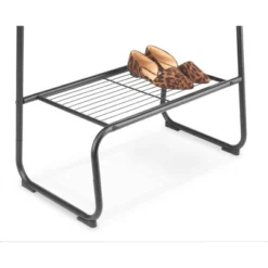 Whitmor Garment Rack With Shelf Black -Baxton Studio Store GUEST 64b5472d 72d7 4d1c aeee 770c2ed60b4f