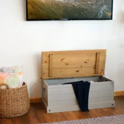 Sunnydaze Decor Sunnydaze Indoor Trunk With Handles - Solid Pine Construction - 39.5" W -Baxton Studio Store GUEST 655bd6ae 1845 4da5 91bd adb2549d40df