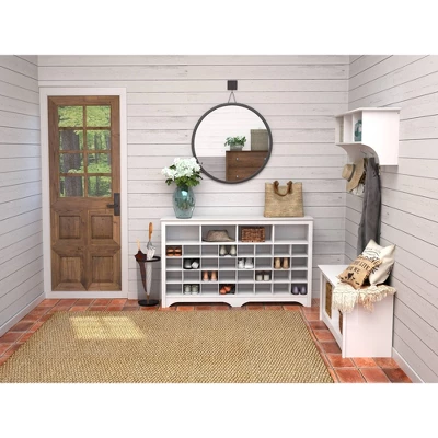 60" Entryway Shoe Cubby Console - Prepac 3 60" Entryway Shoe Cubby Console - Prepac